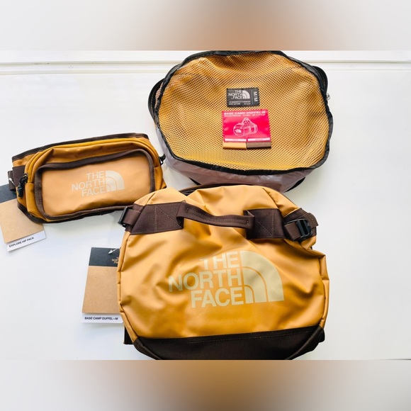 NWT The North Face bag set: Medium duffel & Explorer hip pack, color Timber - Picture 1 of 15